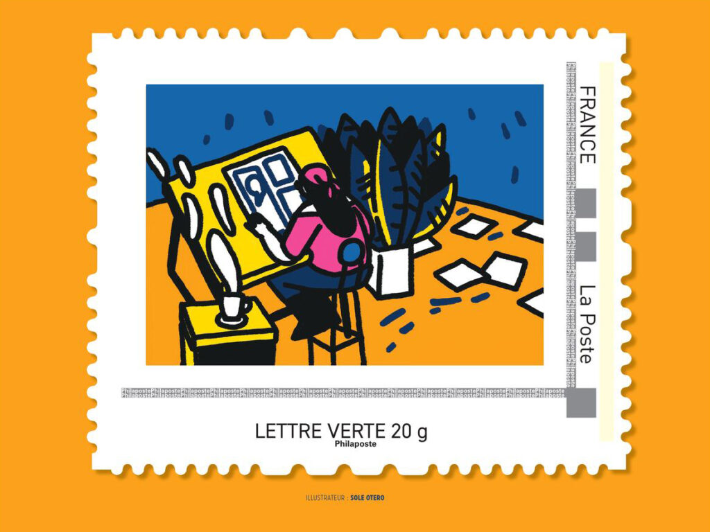 timbre-poste sole otero